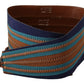 Elegant Multicolor Leather Waist Belt