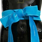 Elegant Bow Snap Blue Waist Belt