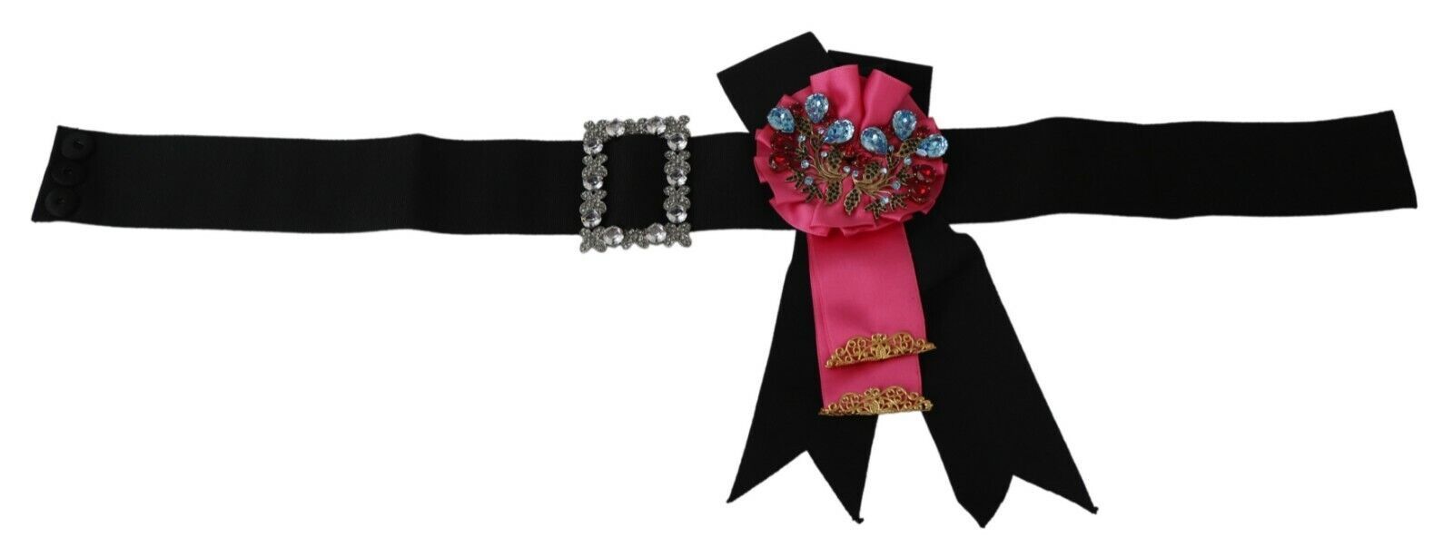 Eleganter Taillengürtel mit Blumen- und Kristallband