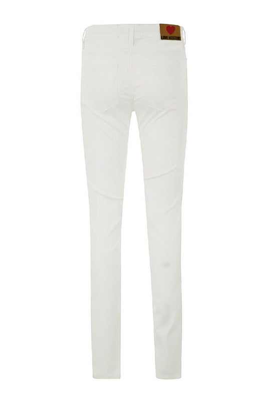 Weiße Damenjeans aus Baumwolle