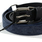 Elegant Black Leather Adjustable Belt