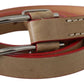 Beige Leather Fashion Belt