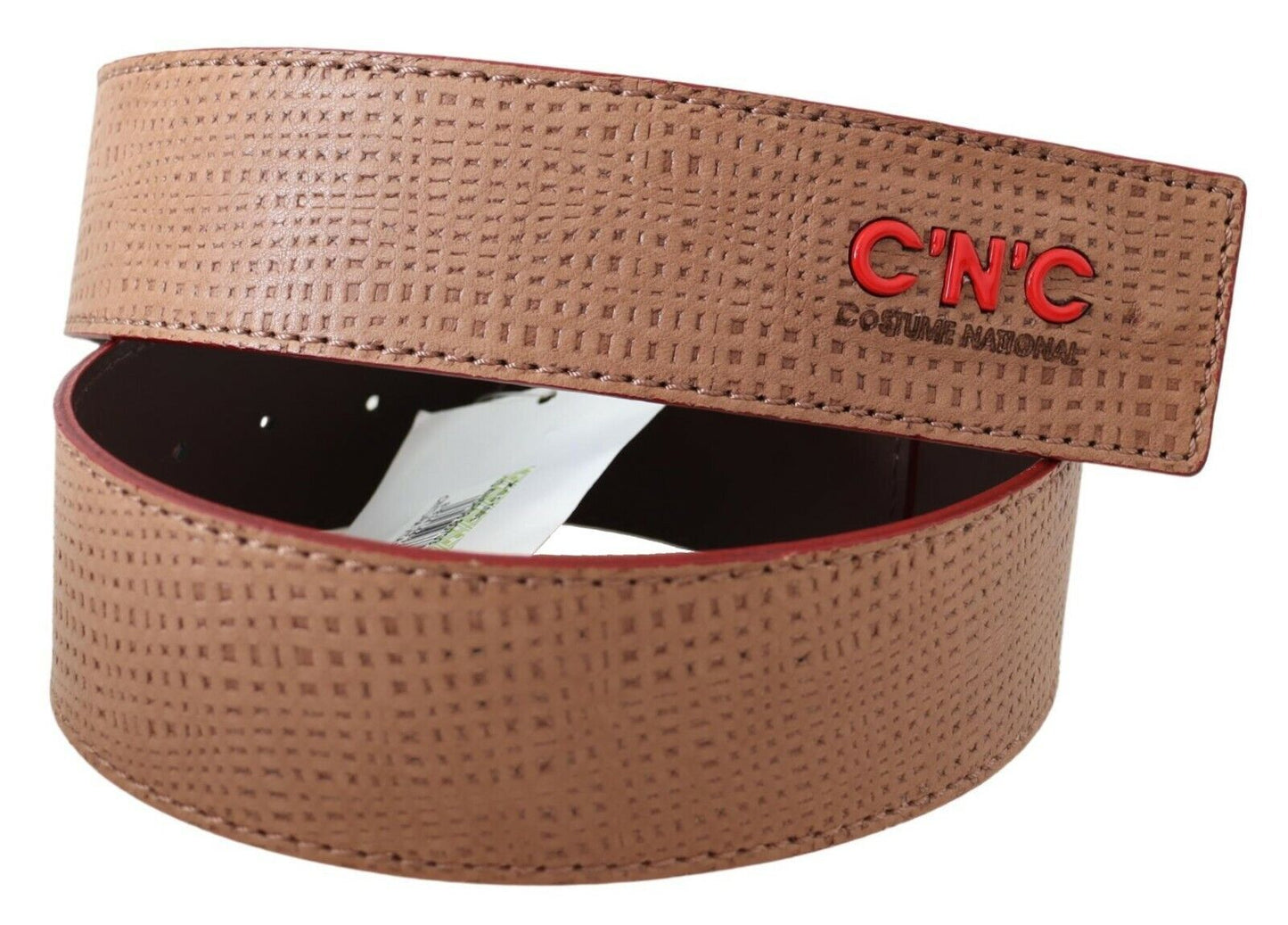 Elegant Beige Leather Fashion Belt