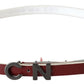 Chic Maroon Leather Fashion Belt