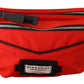 Elegant Large Bum Belt Bag in Red and Black