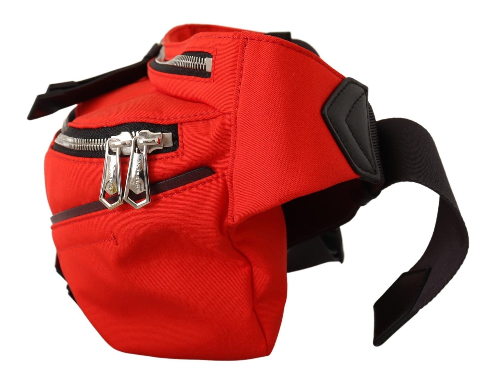 Elegante borsa a marsupio grande in rosso e nero