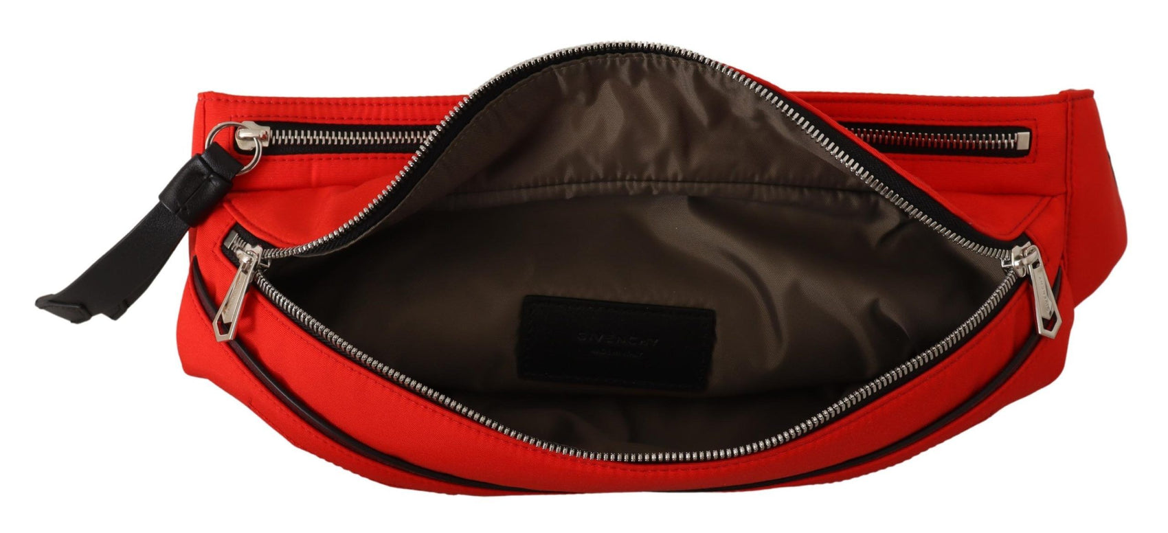 Elegante borsa a marsupio grande in rosso e nero