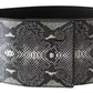 Classic Snakeskin Motif Leather Belt