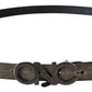 Elegant Dark Brown Leather Belt