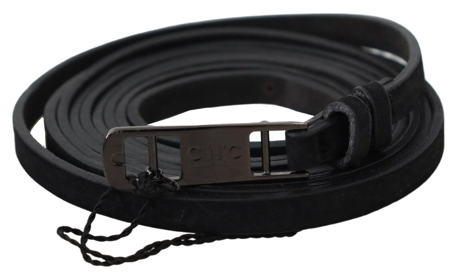 Eleganter, verstellbarer Gürtel aus schwarzem Leder