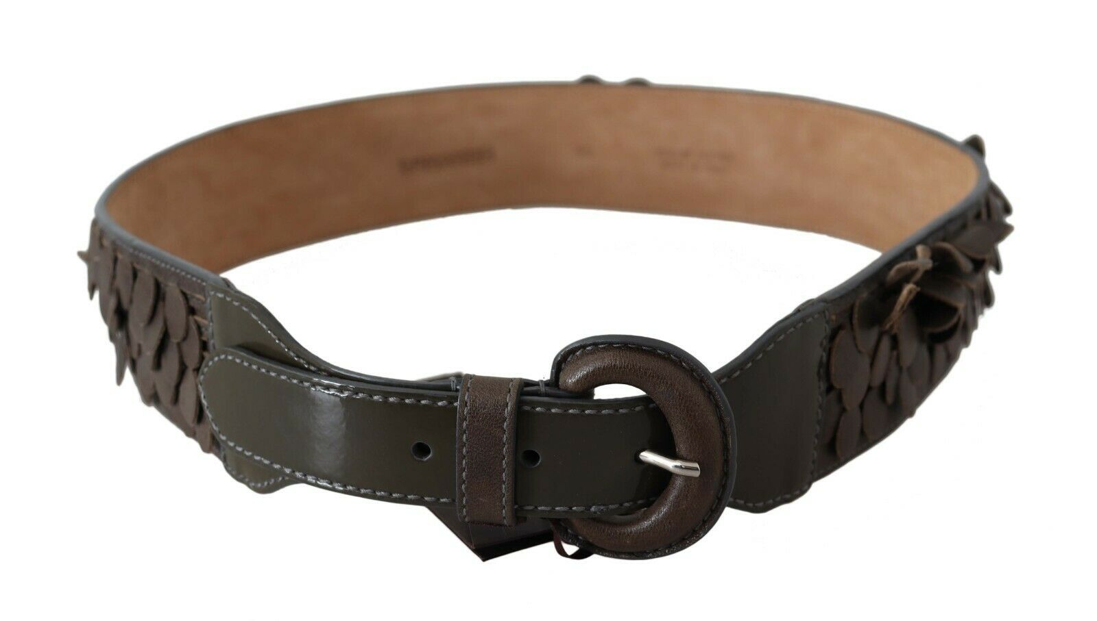 Schicker brauner Ledergürtel mit Fransen