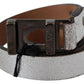 Elegant Silver Leather Fashion Belt