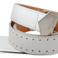 Elegant White Leather Fashion Belt