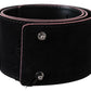 Elegant Wide Leather Fashion Belt with Metal Accents