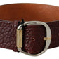 Elegant Brown Leather Fashion Belt