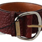 Elegant Brown Leather Fashion Belt