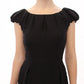 Dolce & Gabbana Black Silk Shortsleeve Gown Maxi IT Dress