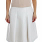 Elegant White Silk-Wool Blend Tank Dress