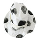 Polka Dot Cotton Bucket Hat - White & Black