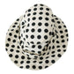 Chic Black Polka Dot Trilby Hat