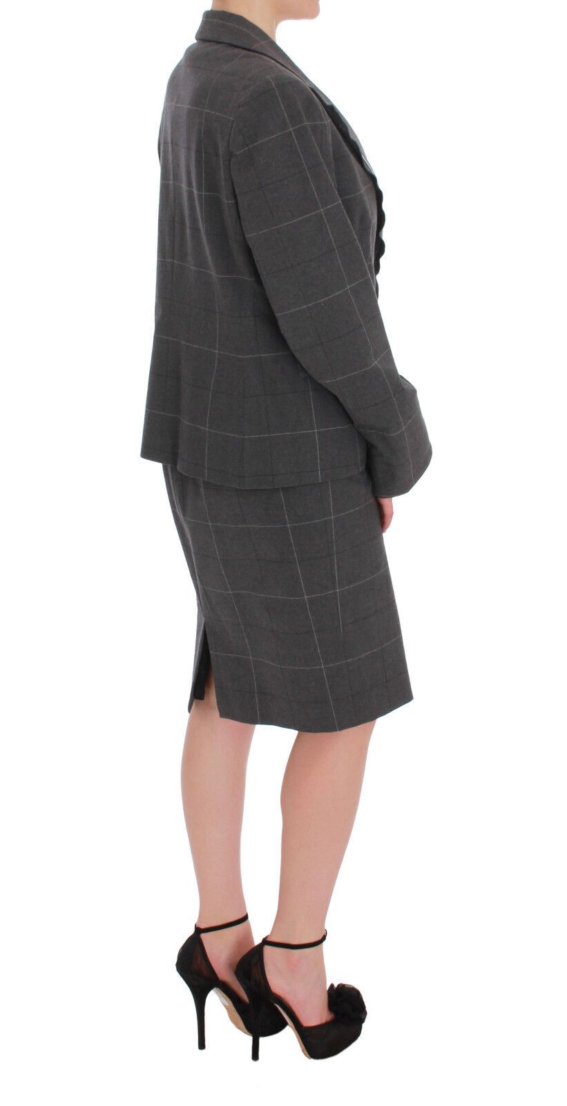 Completo elegante in misto cotone a quadri