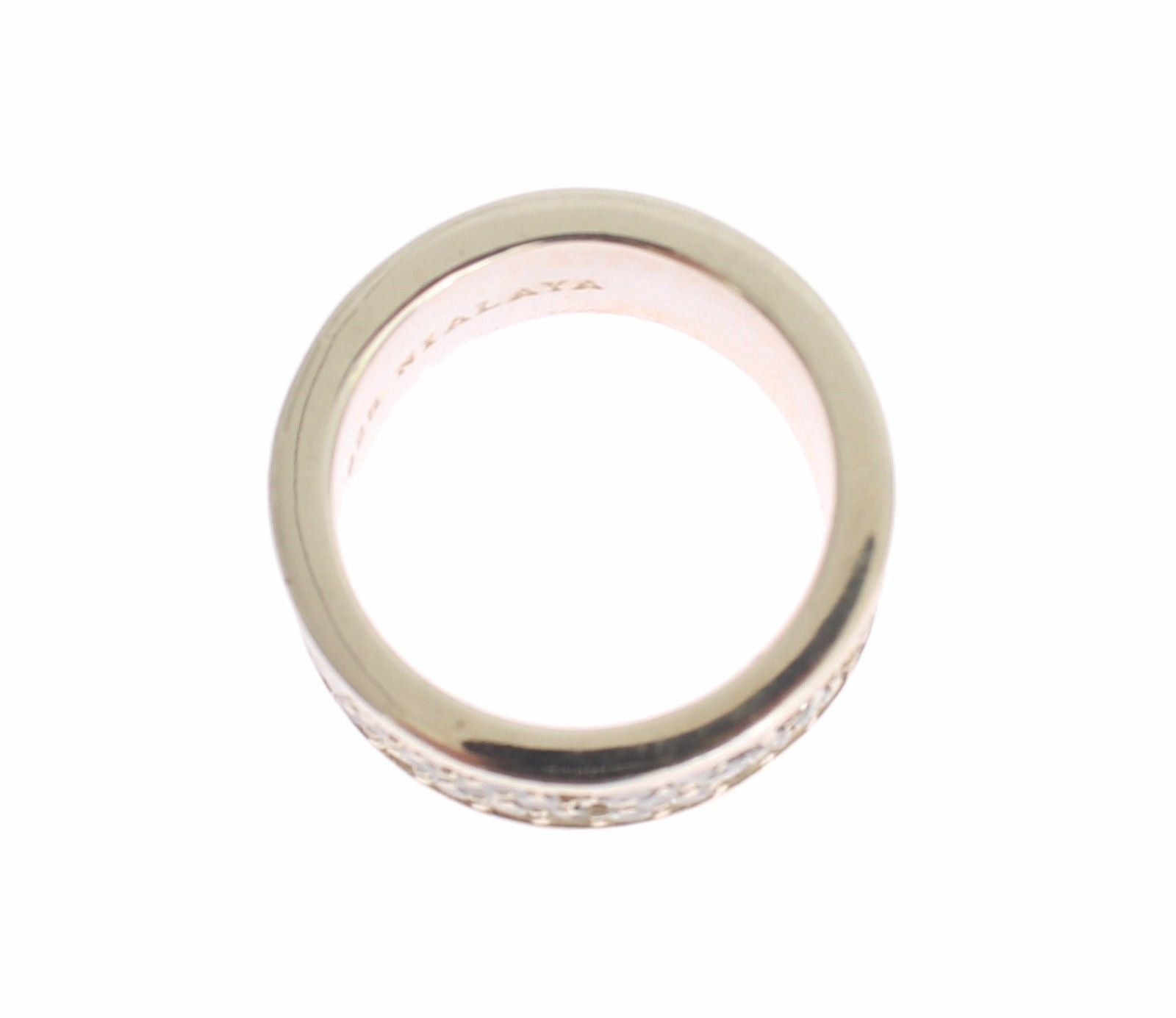 Glamouröser, mit CZ-Kristallen verzierter Ring aus Silber
