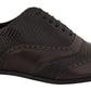 Elegante Oxford-Schuhe aus braunem Eidechsenleder