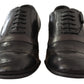 Elegant Brown Lizard Leather Oxford Shoes