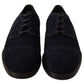 Elegant Suede Derby Shoes with Silver Studs