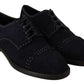 Elegant Suede Derby Shoes with Silver Studs