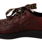 Elegante Bordeaux Derby Lederschuhe