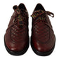 Elegante Bordeaux Derby Lederschuhe