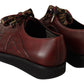 Eleganti scarpe Derby in pelle Bordeaux