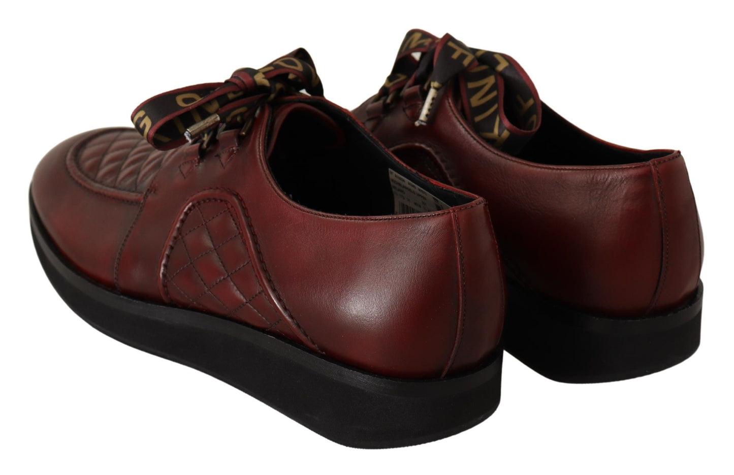 Eleganti scarpe Derby in pelle Bordeaux