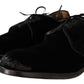 Elegant Black Velvet Derby Shoes