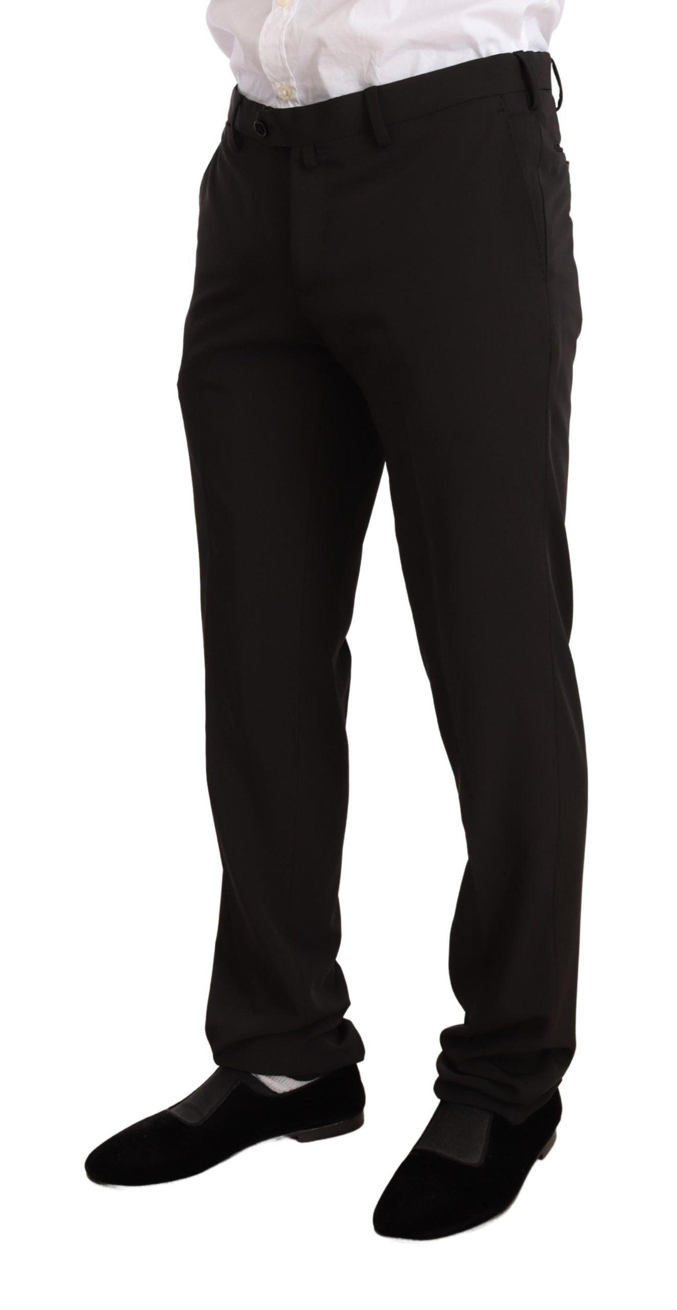Eleganter schwarzer Slim Fit Zweiteiler