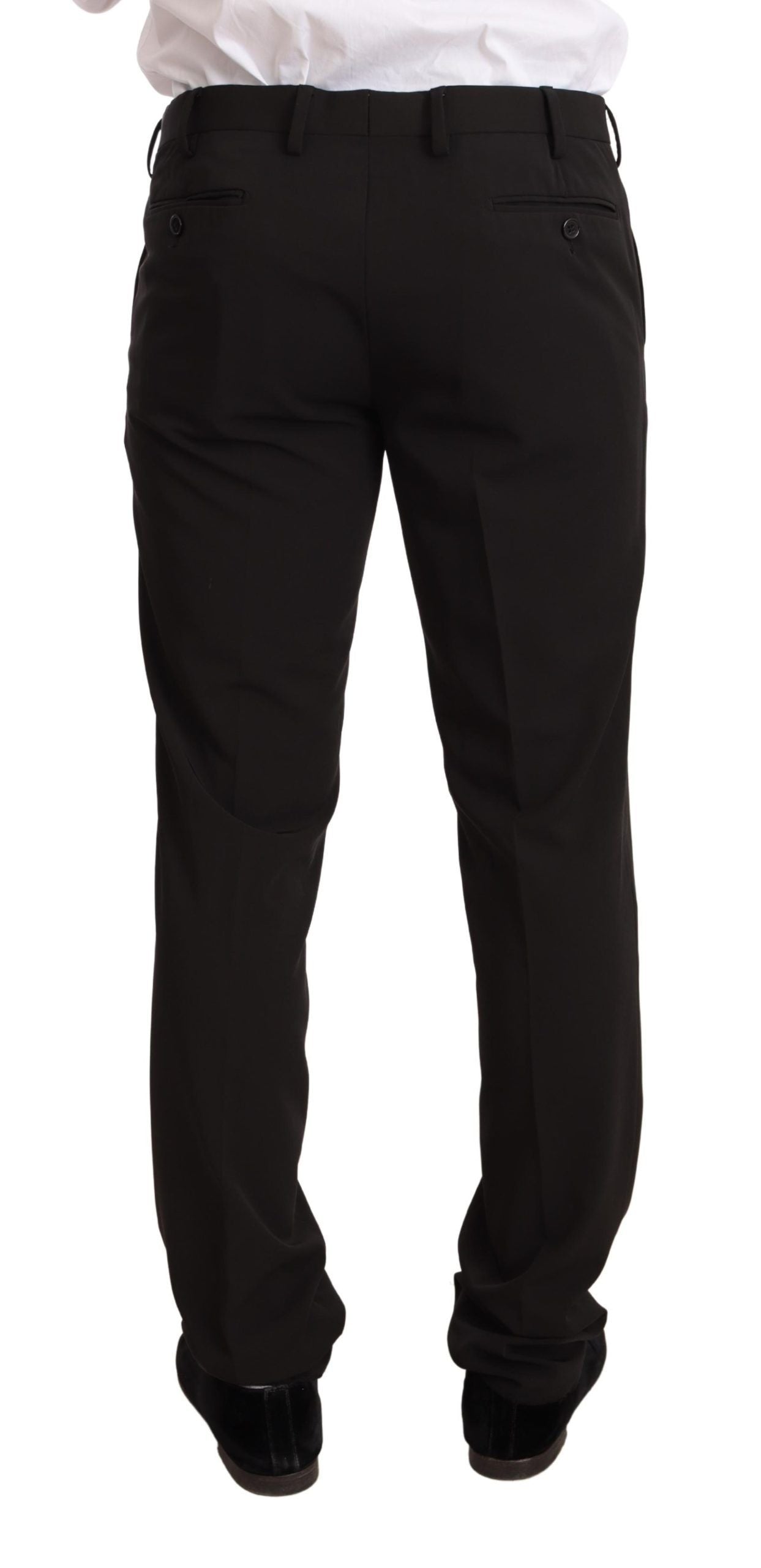Eleganter schwarzer Slim Fit Zweiteiler