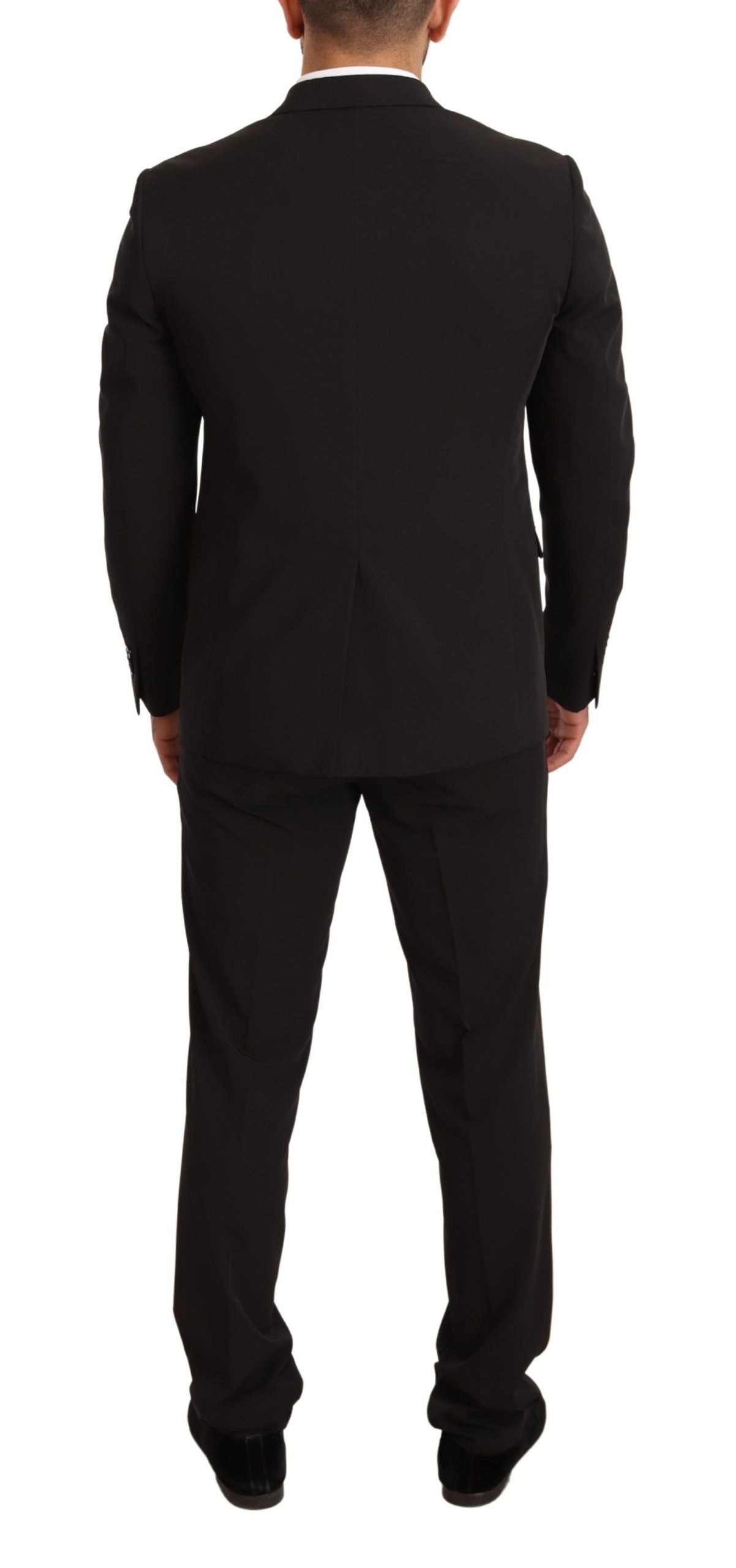Eleganter schwarzer Slim Fit Zweiteiler