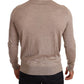 Beigefarbener Rollkragenpullover aus Kaschmir-Seidenmischung