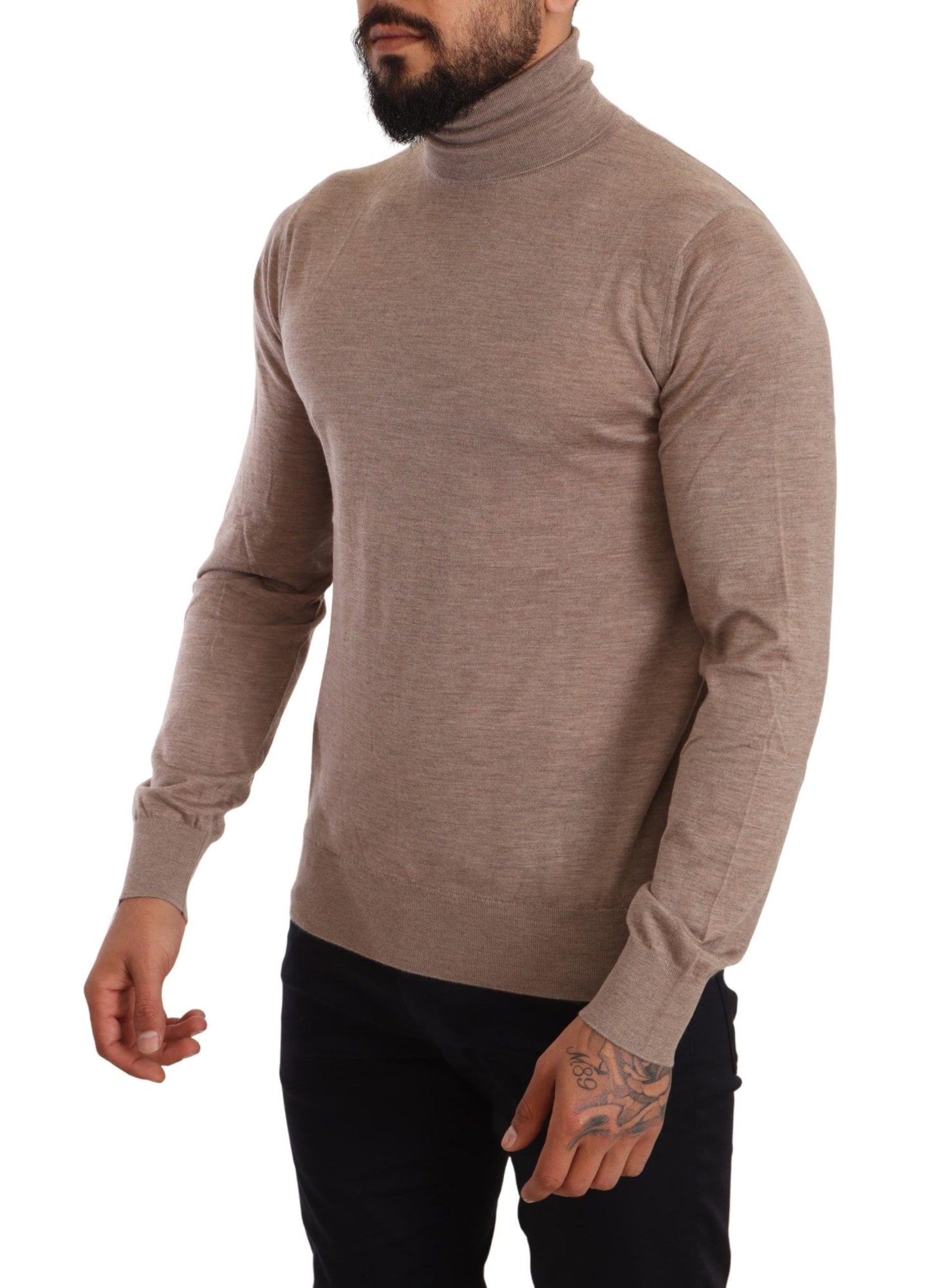 Elegante maglione a collo alto in cashmere