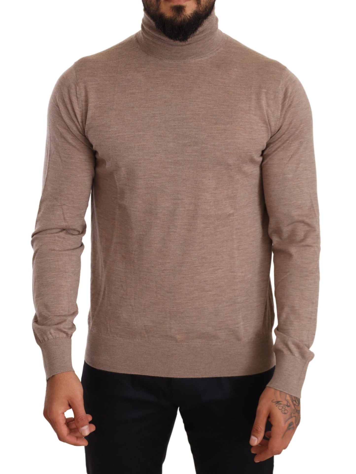 Elegante maglione a collo alto in cashmere