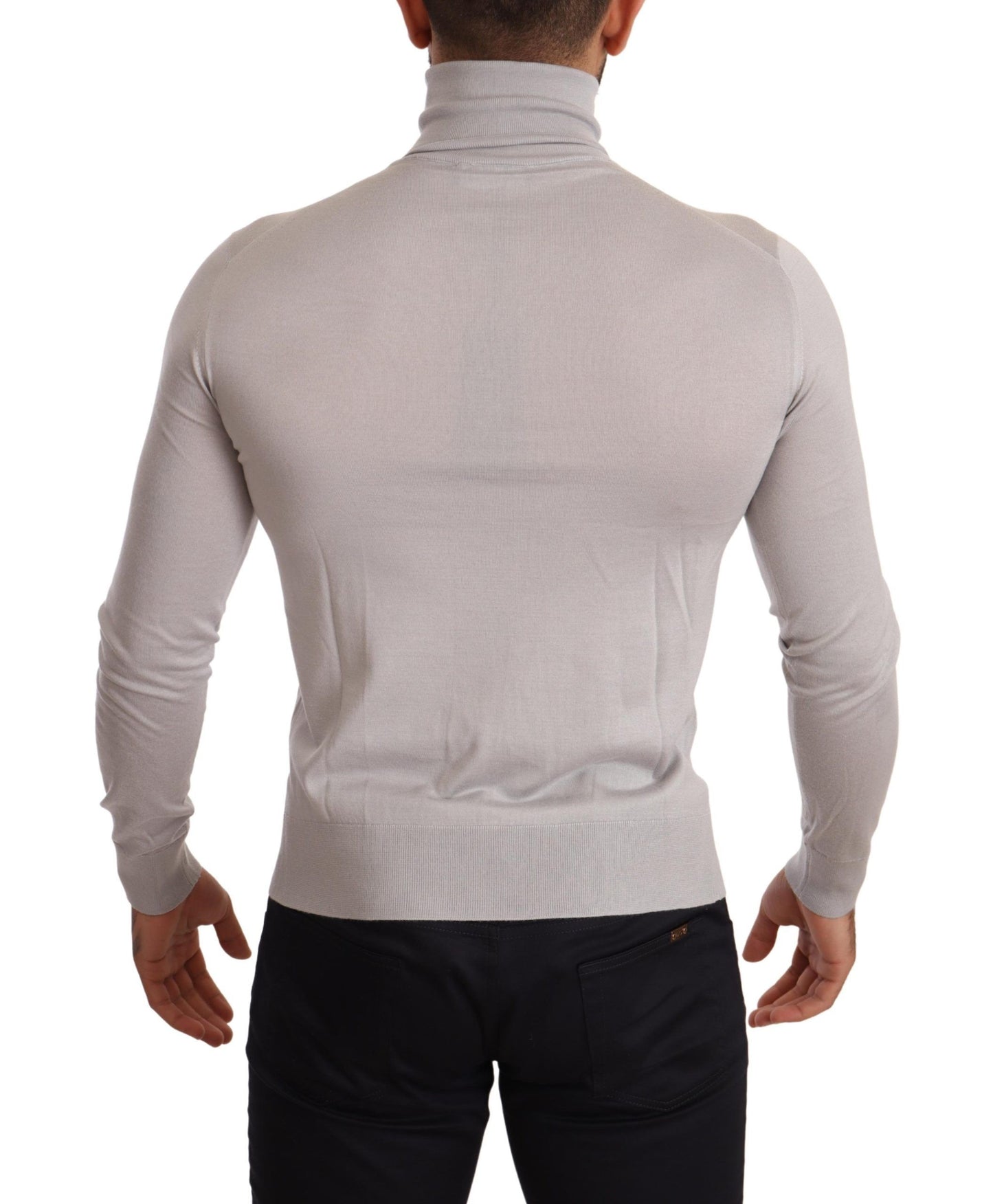 Eleganter Rollkragenpullover aus Kaschmir-Seide-Mix
