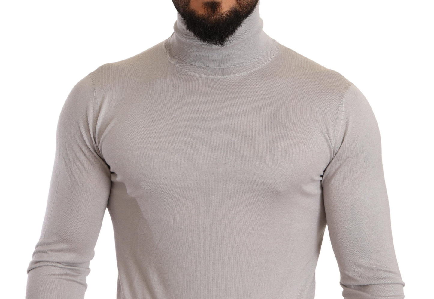 Eleganter Rollkragenpullover aus Kaschmir-Seide-Mix