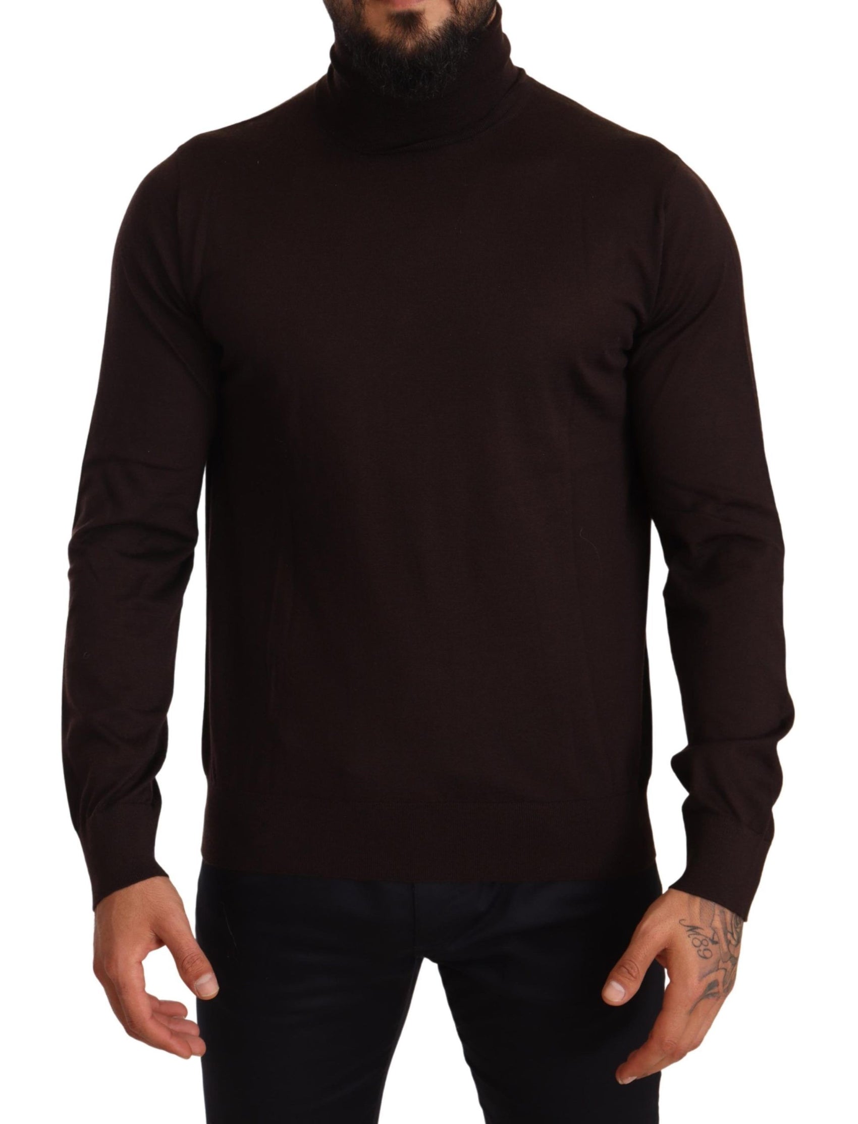 Elegante maglione a collo alto in cashmere