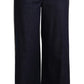 Eleganti jeans a zampa blu scuro