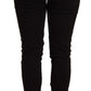 Jeans skinny neri chic a vita media