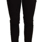 Jeans skinny neri chic a vita media