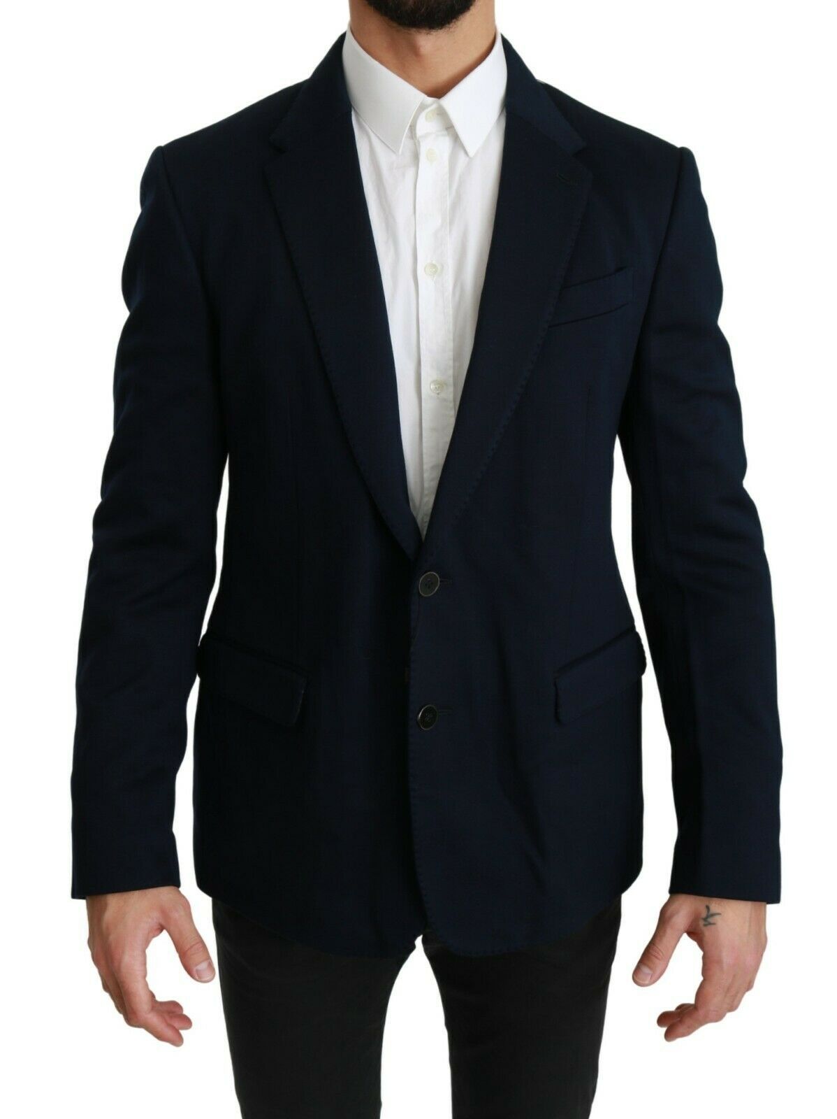 Blazer da uomo elegante slim fit blu scuro