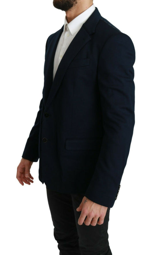 Blazer da uomo elegante slim fit blu scuro