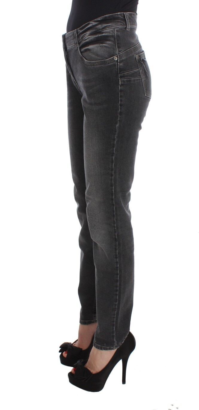 Elegante graue Regular Fit Jeans